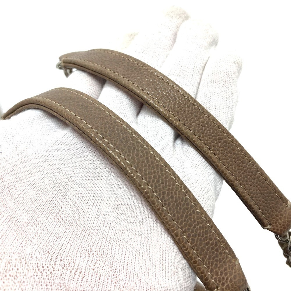CHANEL Brown Caviar Leather Logo Shoulder Bag - Picture 3 of 12